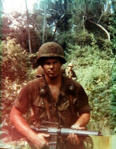 Lt. Don Warkentin, deep in the jungle, during the Vietnam War.